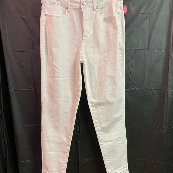 Studio Park x Leah Williams Regular or Tall Skinny 5-Pocket Jeans White - Picture 2 of 6